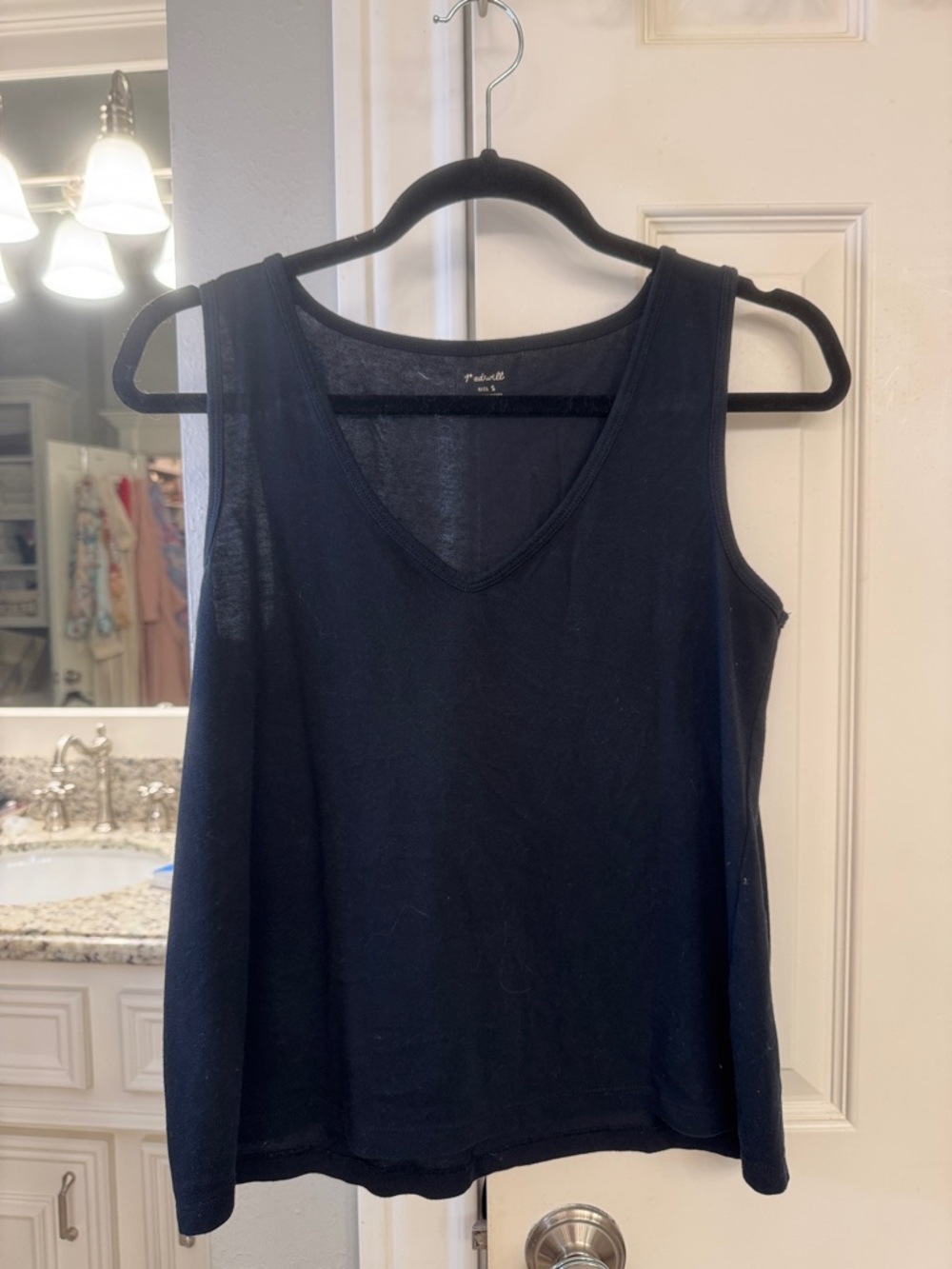 Madewell Black V-Neck Tank Top